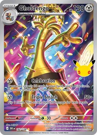 Gholdengo 142/128 card from ME: 30th Celebration
