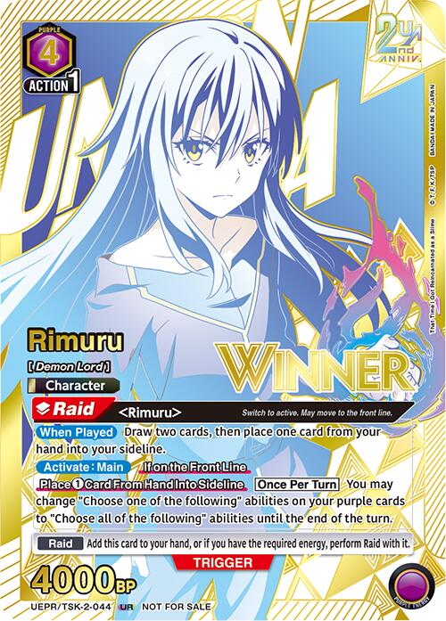 Rimuru (Winner) UEPR/TSK-2-044 card from Union Arena Promotion Cards