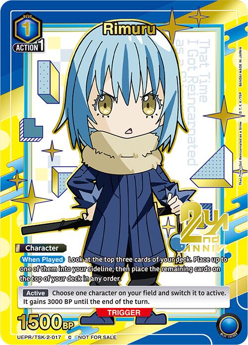 Rimuru (Gold) UEPR/TSK-2-017 card from Union Arena Promotion Cards