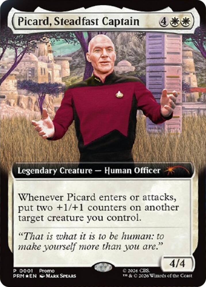 Picard, Steadfast Captain (Extended Art) 1 card from Media Promos