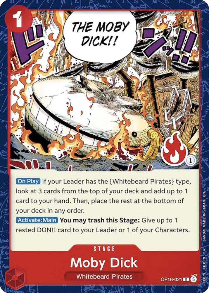 Moby Dick (Ace Deck) OP16-021 card from Set Sail Deck Set
