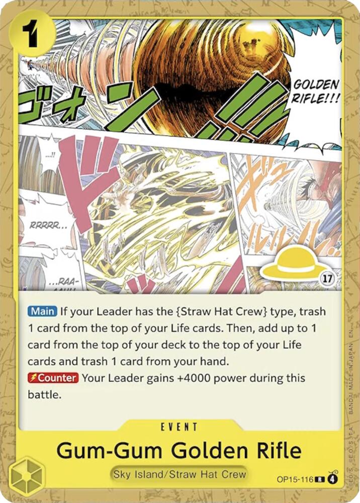 Gum-Gum Golden Rifle (Luffy Deck) OP15-116 card from Set Sail Deck Set
