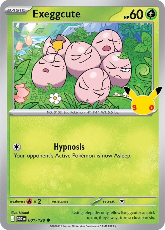 Exeggcute 001/128 card from ME: 30th Celebration
