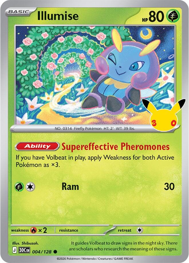 Illumise 004/128 card from ME: 30th Celebration