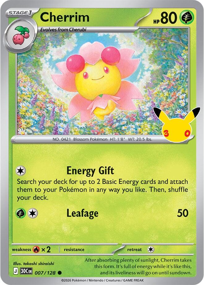 Cherrim 007/128 card from ME: 30th Celebration