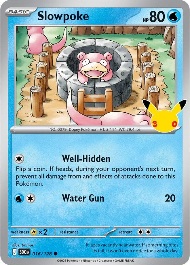 Slowpoke 016/128 card from ME: 30th Celebration
