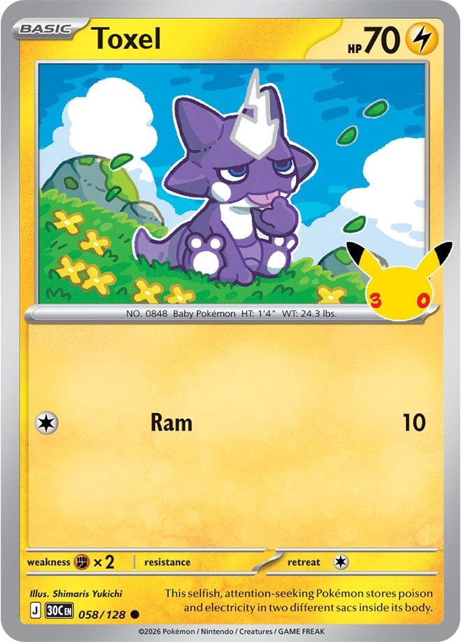 Toxel 058/128 card from ME: 30th Celebration