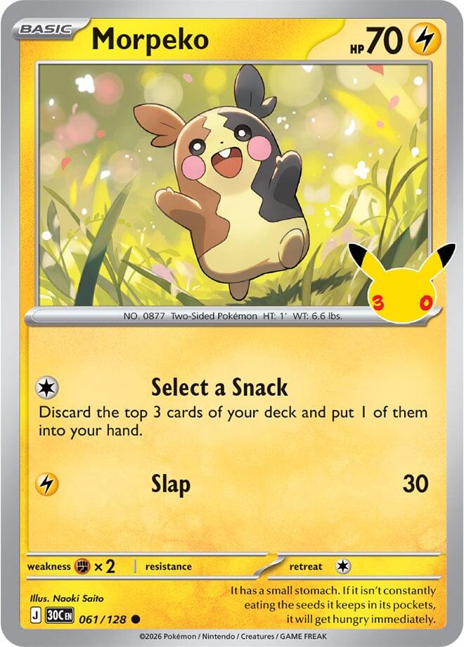 Morpeko 061/128 card from ME: 30th Celebration