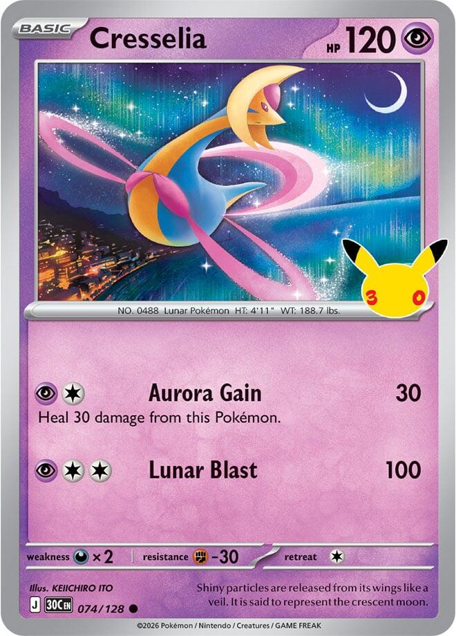 Cresselia 074/128 card from ME: 30th Celebration
