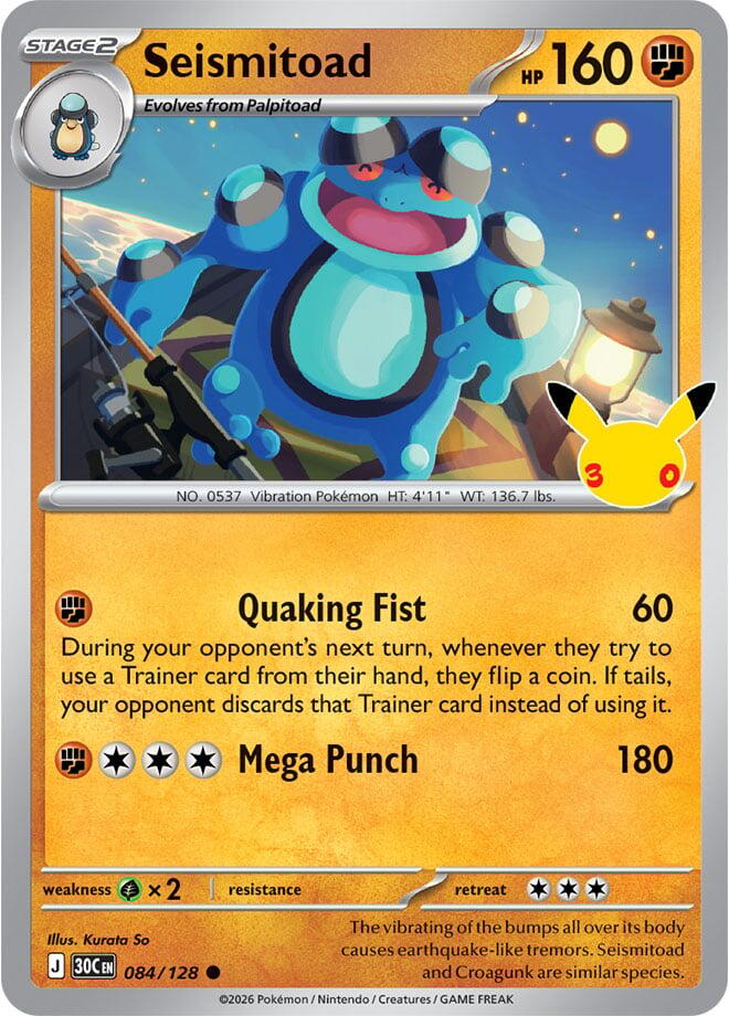 Seismitoad 084/128 card from ME: 30th Celebration