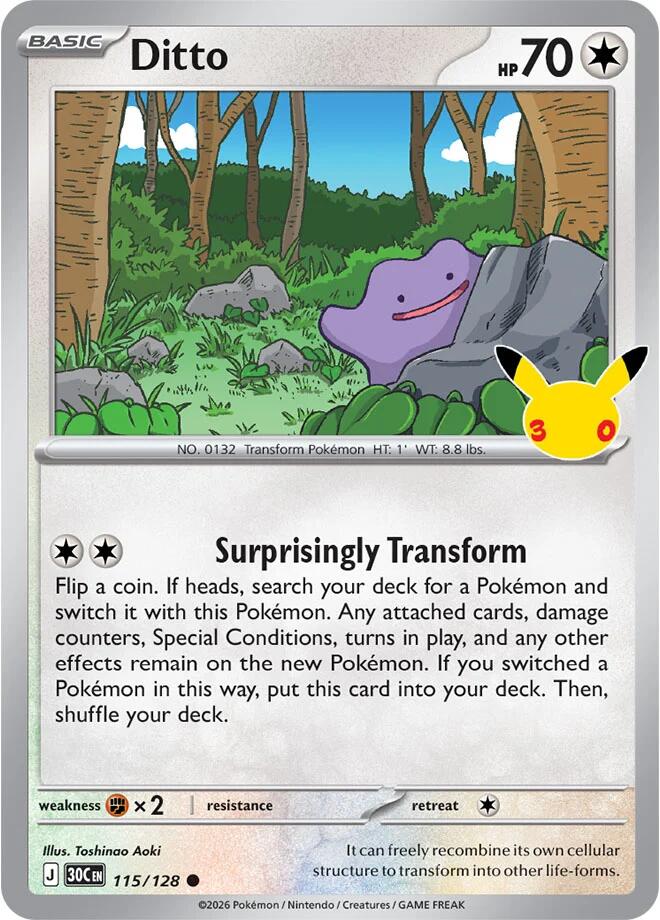 Ditto 115/128 card from ME: 30th Celebration
