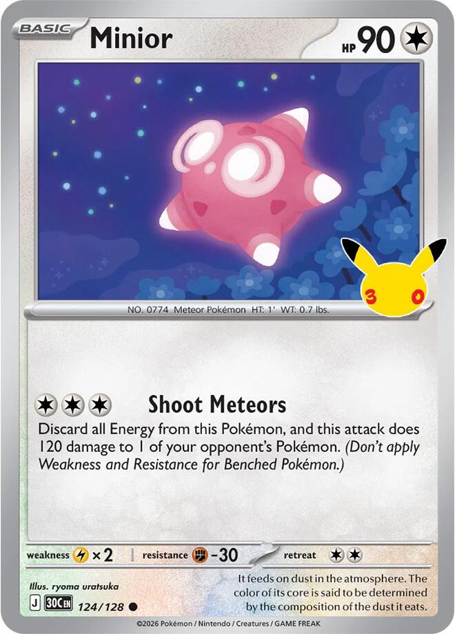 Minior 124/128 card from ME: 30th Celebration