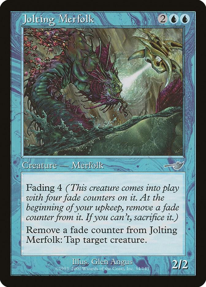 Jolting Merfolk 34 card from Nemesis