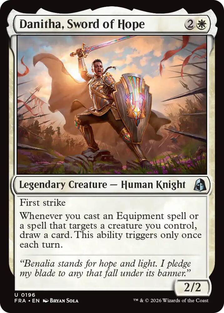 Danitha, Sword of Hope 196 card from Reality Fracture