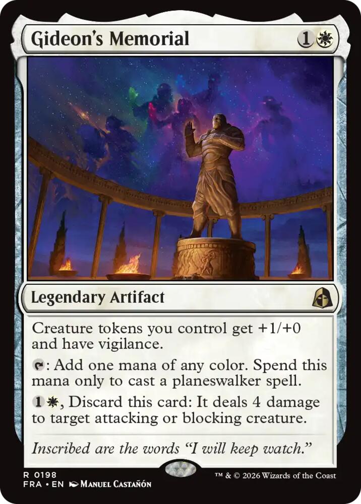 Gideon's Memorial 198 card from Reality Fracture