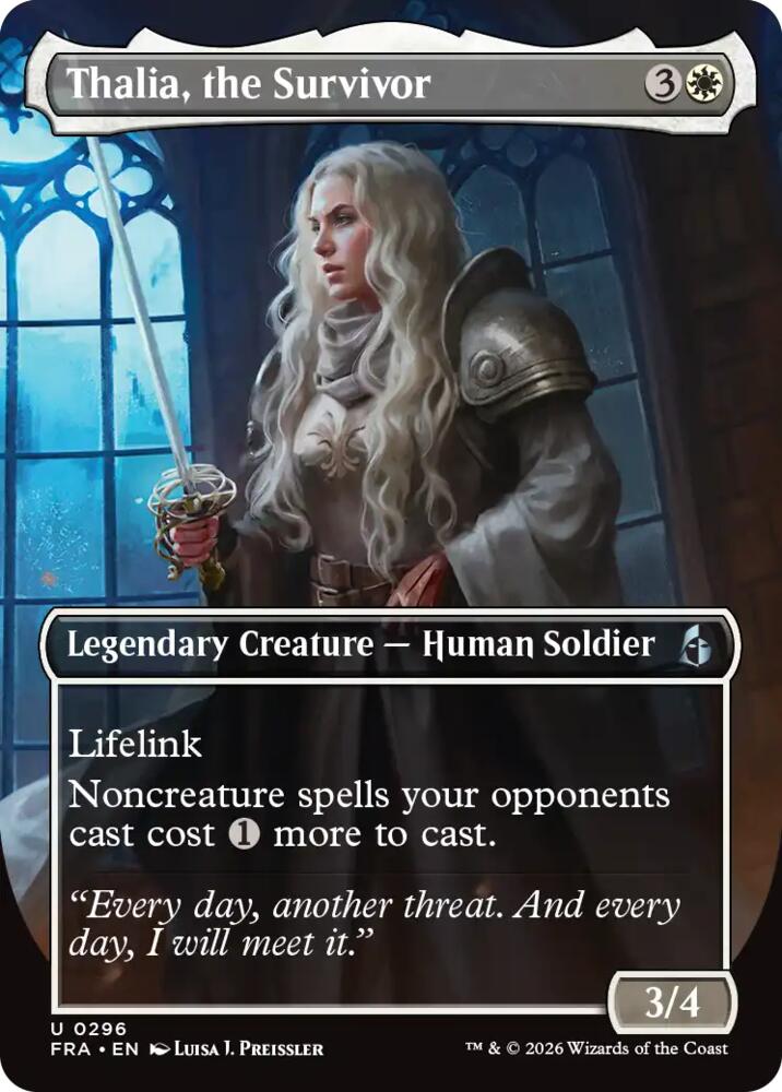 Thalia, the Survivor (Borderless) 296 card from Reality Fracture