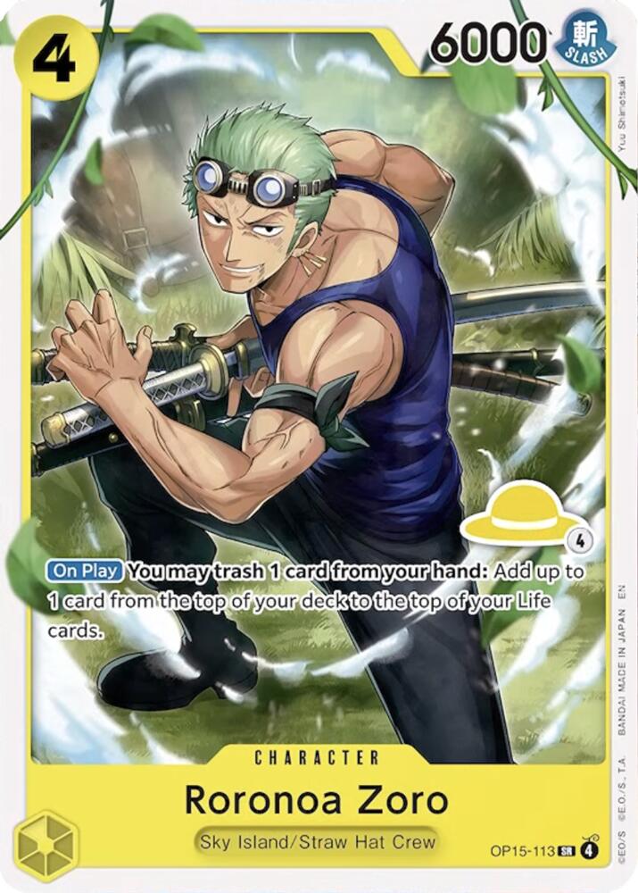 Roronoa Zoro (Luffy Deck) OP15-113 card from Set Sail Deck Set