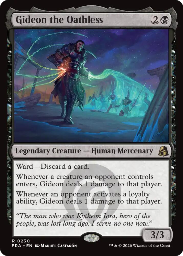 Gideon the Oathless 230 card from Reality Fracture