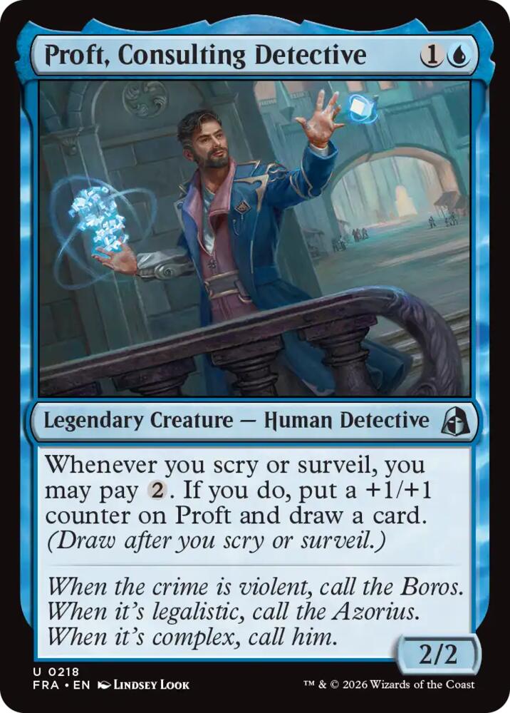 Proft, Consulting Detective 218 card from Reality Fracture