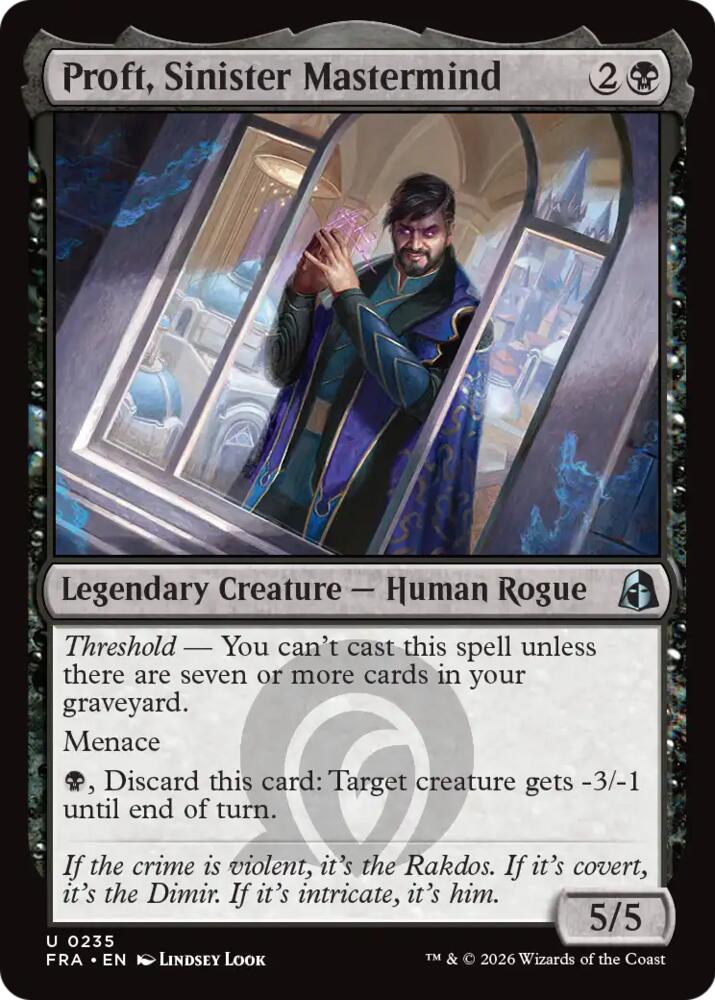 Proft, Sinister Mastermind 235 card from Reality Fracture
