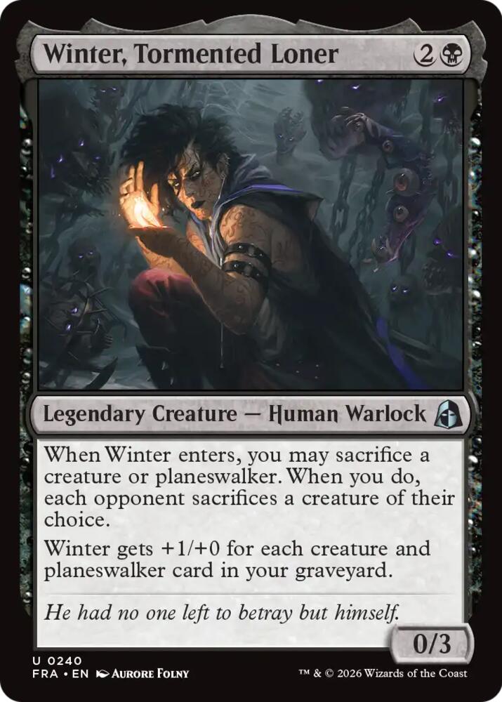 Winter, Tormented Loner 240 card from Reality Fracture