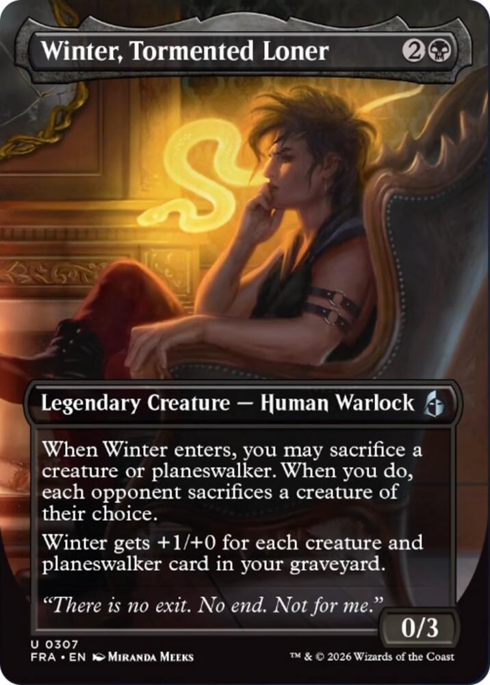Winter, Tormented Loner (Borderless) 307 card from Reality Fracture