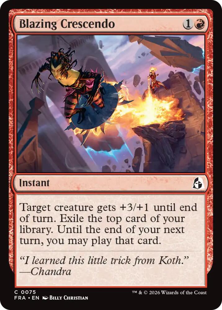 Blazing Crescendo 75 card from Reality Fracture