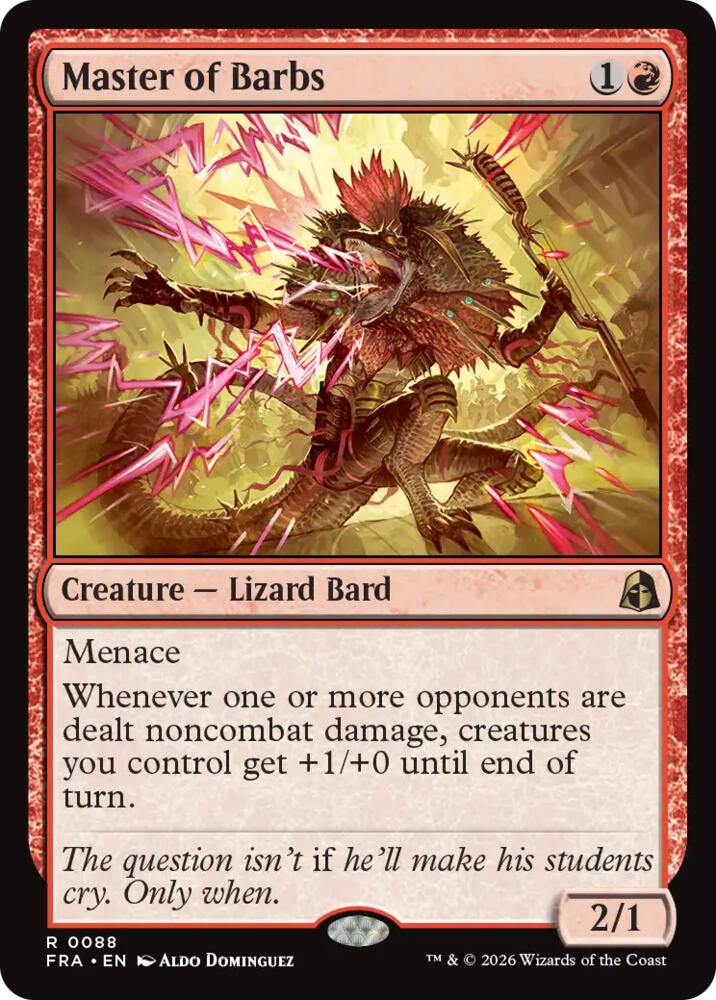 Master of Barbs 88 card from Reality Fracture