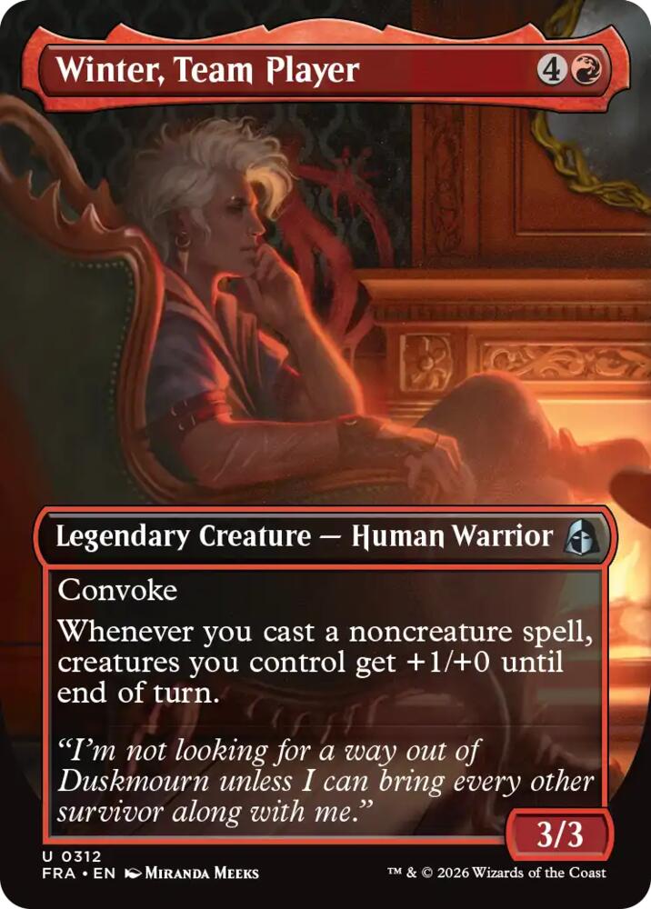 Winter, Team Player (Borderless) 312 card from Reality Fracture