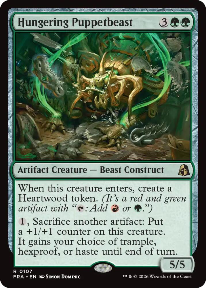 Hungering Puppetbeast 107 card from Reality Fracture