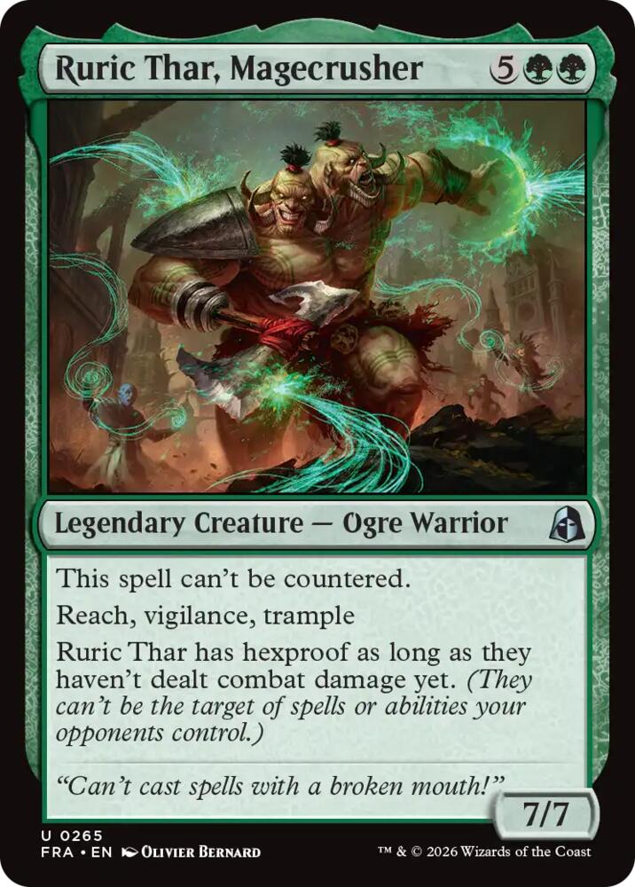 Ruric Thar, Magecrusher 265 card from Reality Fracture