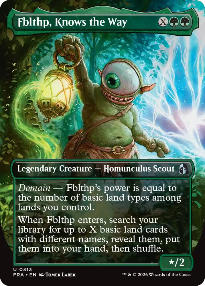 Fblthp, Knows the Way (Borderless) 313 card from Reality Fracture