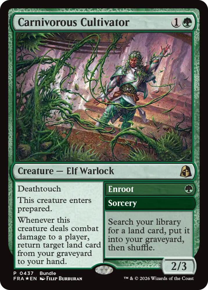 Carnivorous Cultivator 437 card from Unique and Miscellaneous Promos