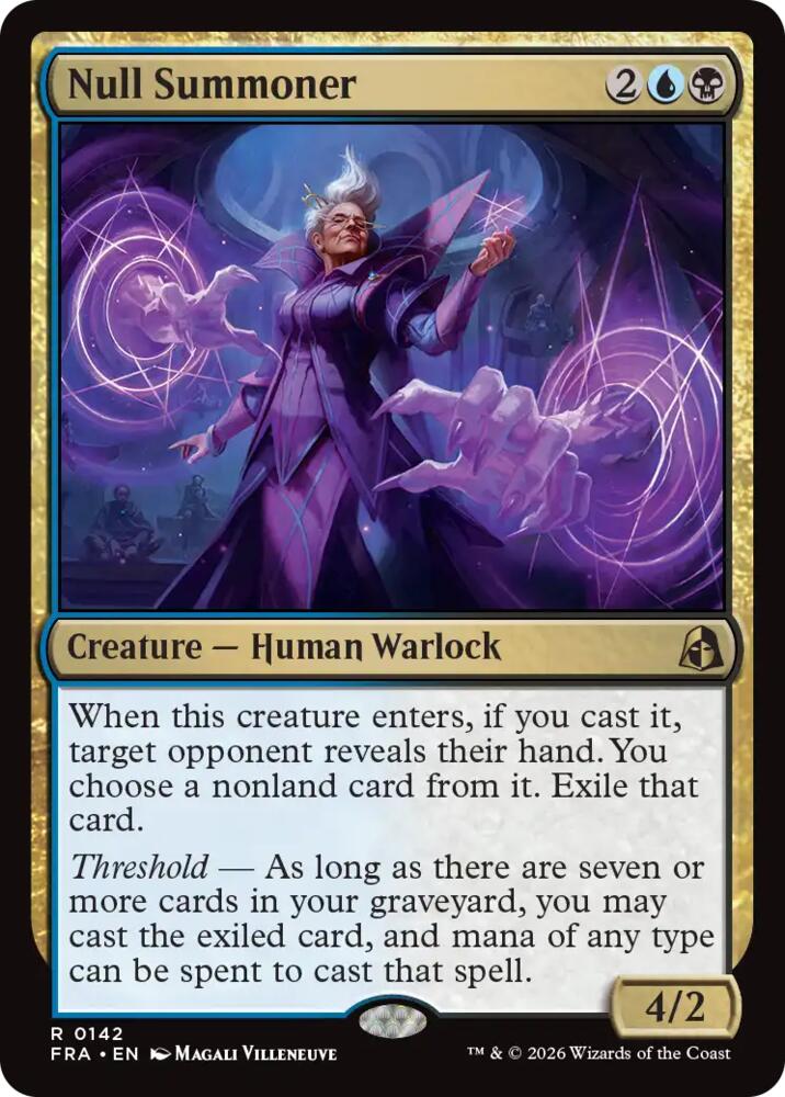 Null Summoner 142 card from Reality Fracture