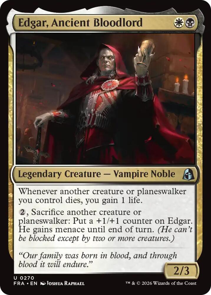 Edgar, Ancient Bloodlord 270 card from Reality Fracture