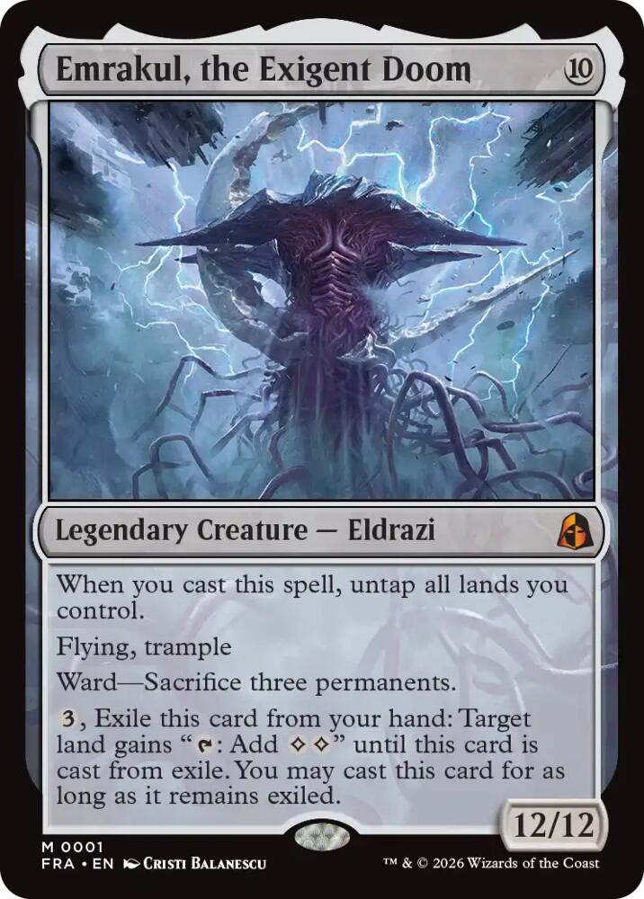Emrakul, the Exigent Doom 1 card from Reality Fracture