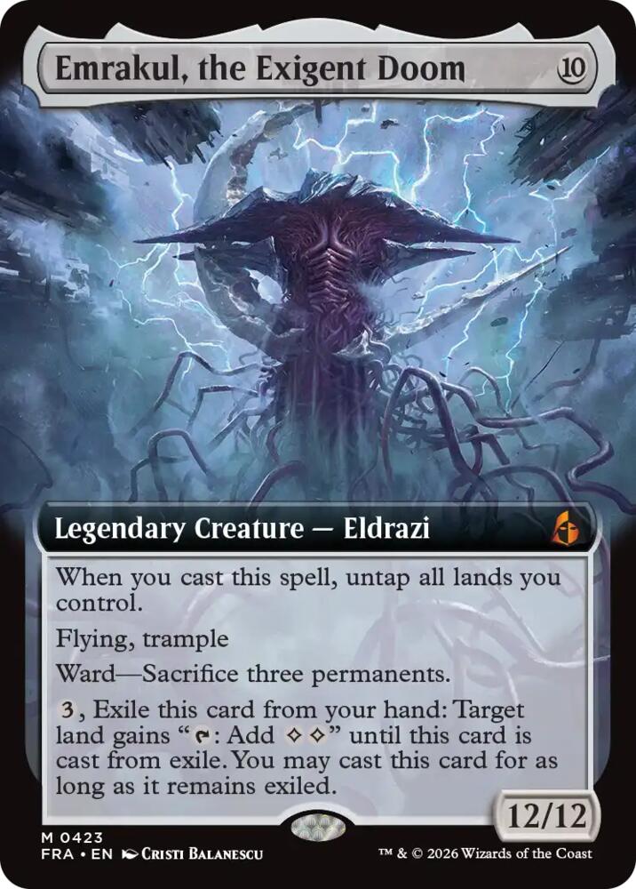 Emrakul, the Exigent Doom (Extended Art) 423 card from Reality Fracture