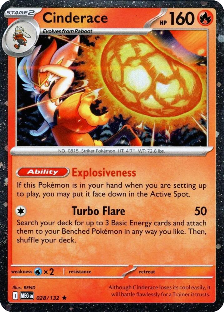 Cinderace (Cosmos Holo) 028/132 card from Blister Exclusives