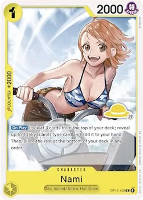 Nami (Luffy Deck) OP15-108 card from Set Sail Deck Set