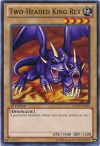 Two-Headed King Rex LCJW-EN140 card from Legendary Collection 4: Joey's World