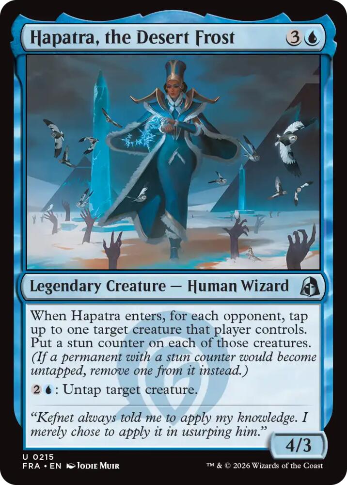 Hapatra, the Desert Frost 215 card from Reality Fracture