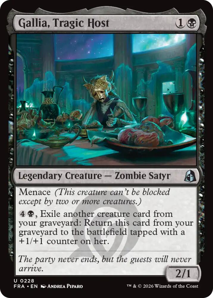 Gallia, Tragic Host 228 card from Reality Fracture