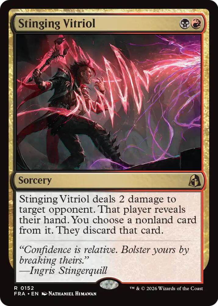Stinging Vitriol 152 card from Reality Fracture