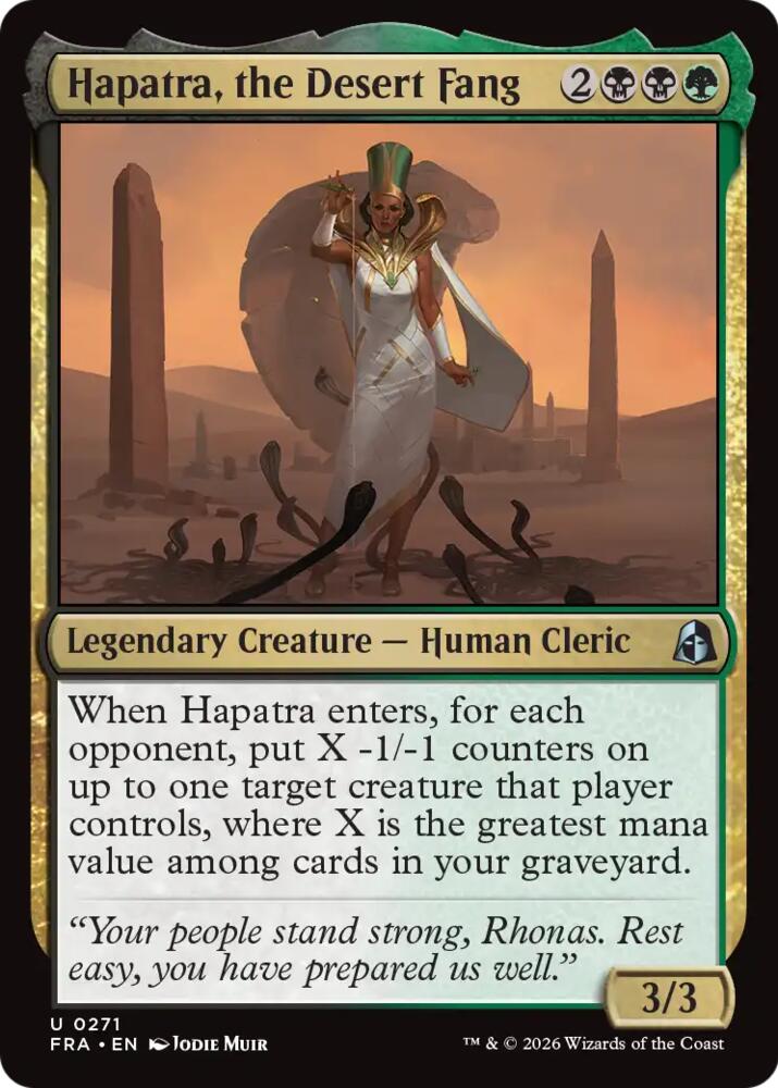 Hapatra, the Desert Fang 271 card from Reality Fracture