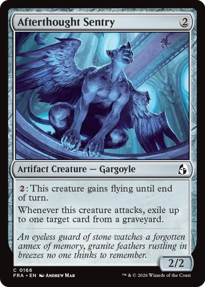 Afterthought Sentry 166 card from Reality Fracture