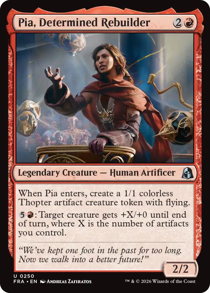 Pia, Determined Rebuilder 250 card from Reality Fracture