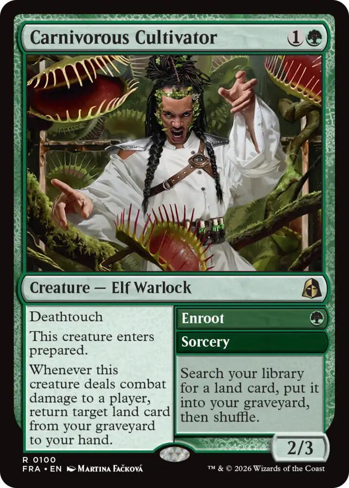 Carnivorous Cultivator 100 card from Reality Fracture