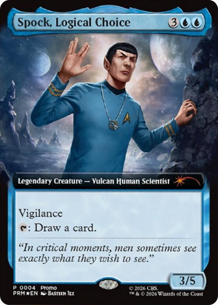 Spock, Logical Choice (Extended Art) 4 card from Media Promos