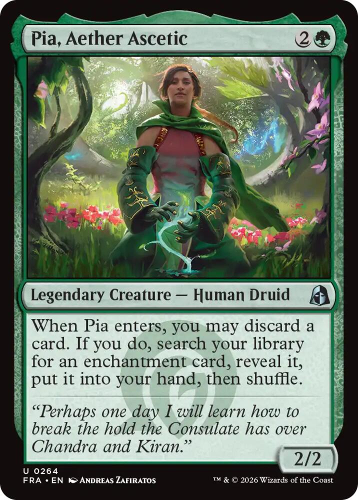 Pia, Aether Ascetic 264 card from Reality Fracture