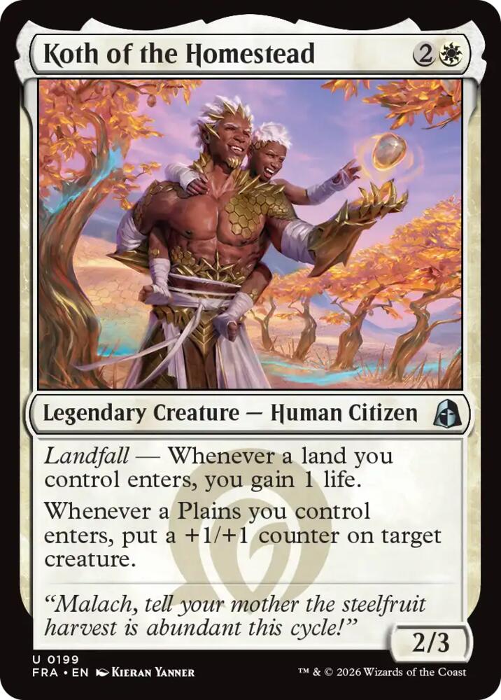 Koth of the Homestead 199 card from Reality Fracture